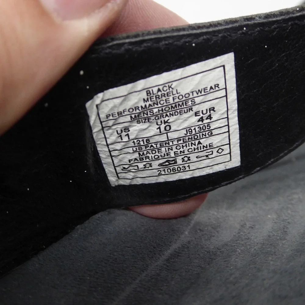 Merrell Mens Veron Post Sandals Black Leather Thong Flip Flops Size 11 J91305